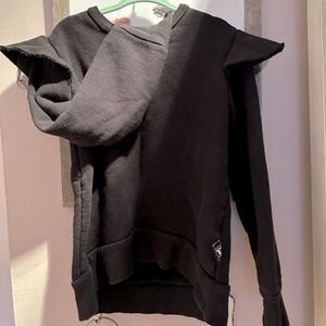 Nununu kids distressed sweatshirt star embroidered in white 4-5